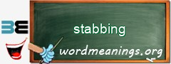WordMeaning blackboard for stabbing
